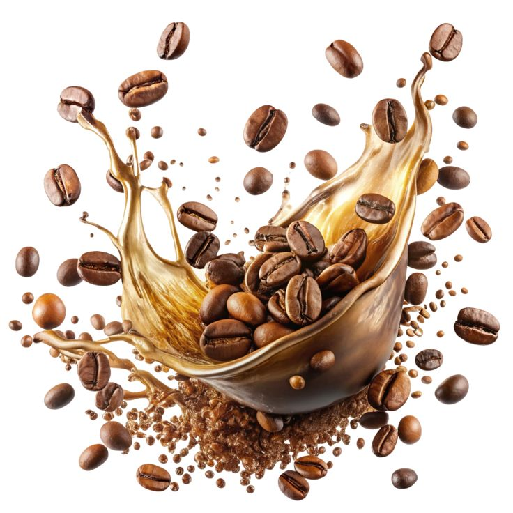 Biji kopi dan percikan kopi Kopi Nemu